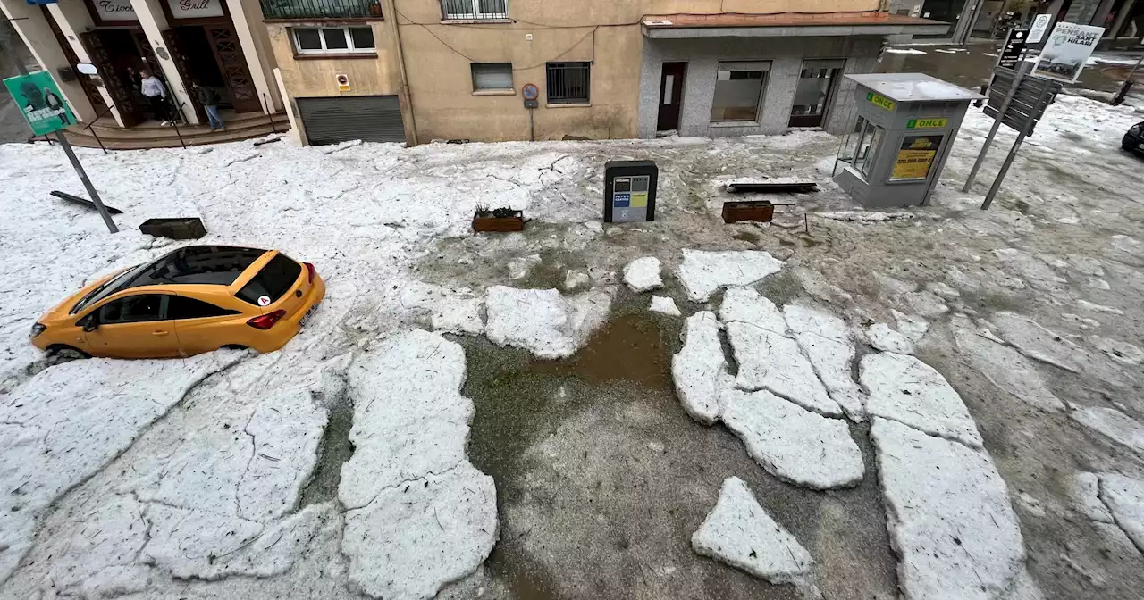 Depois da seca Catalunha é atingida por tempestade de granizo