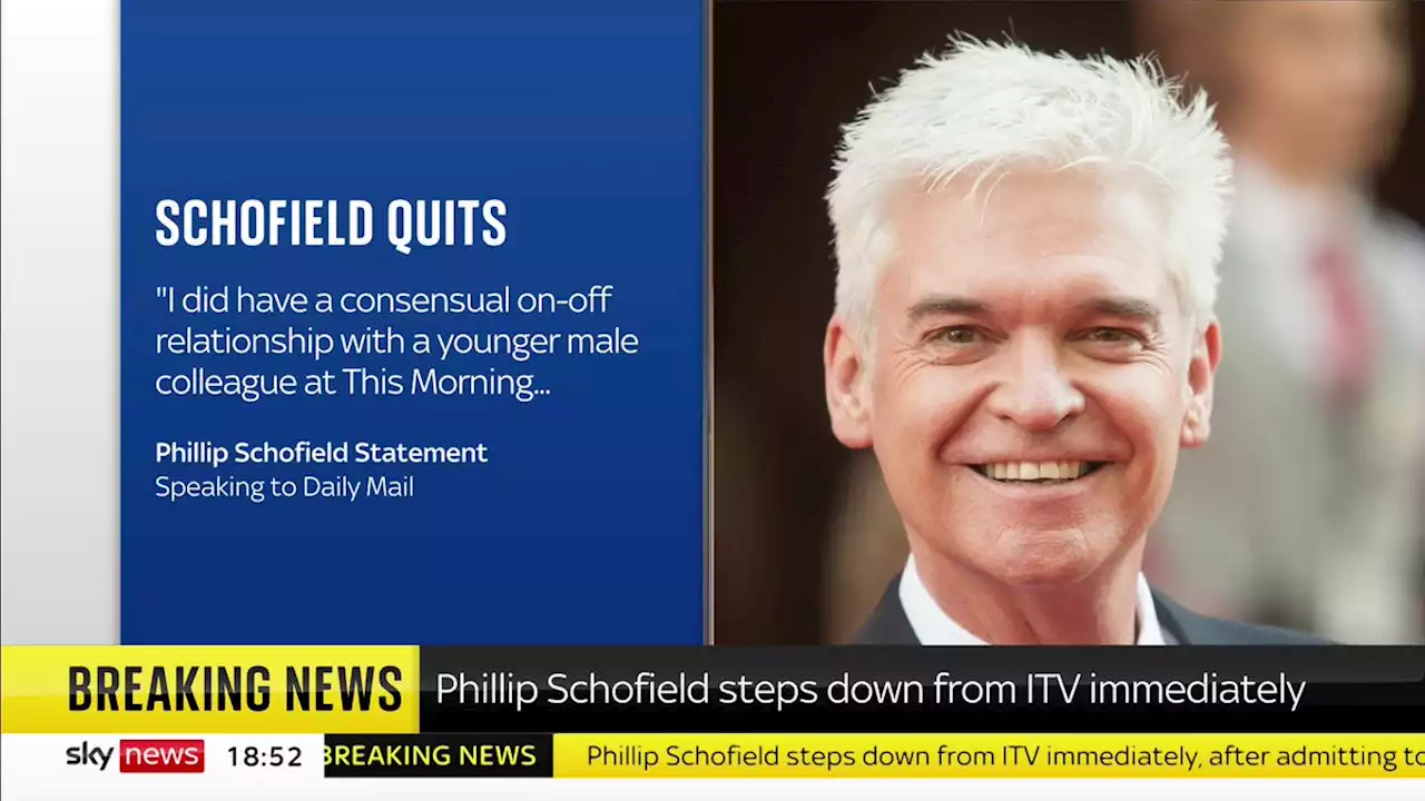 Phillip Schofield admits affair with much younger man - and steps down from ITV