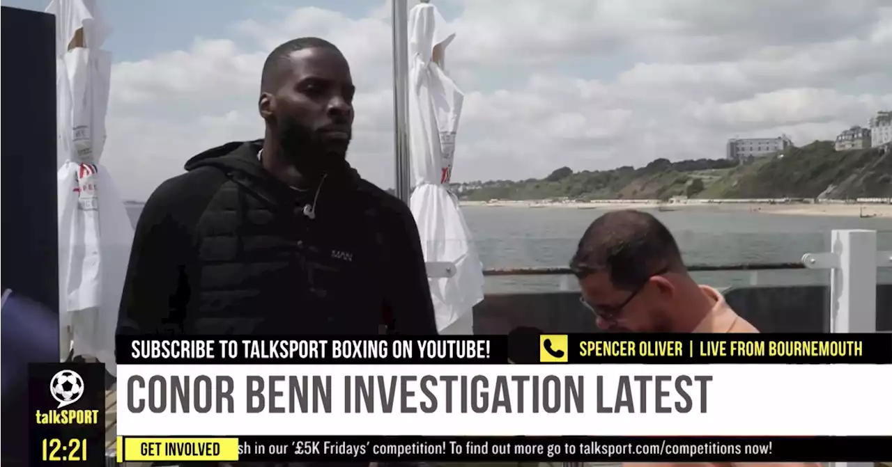 Fans in tears as talkSPORT host given box to stand on for Lawrence Okolie interview - and he was still shorter!