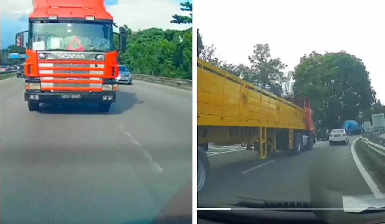 Driver Encounters Road Bully On Federal Highway, Videos Show Trailer Driven Recklessly | TRP