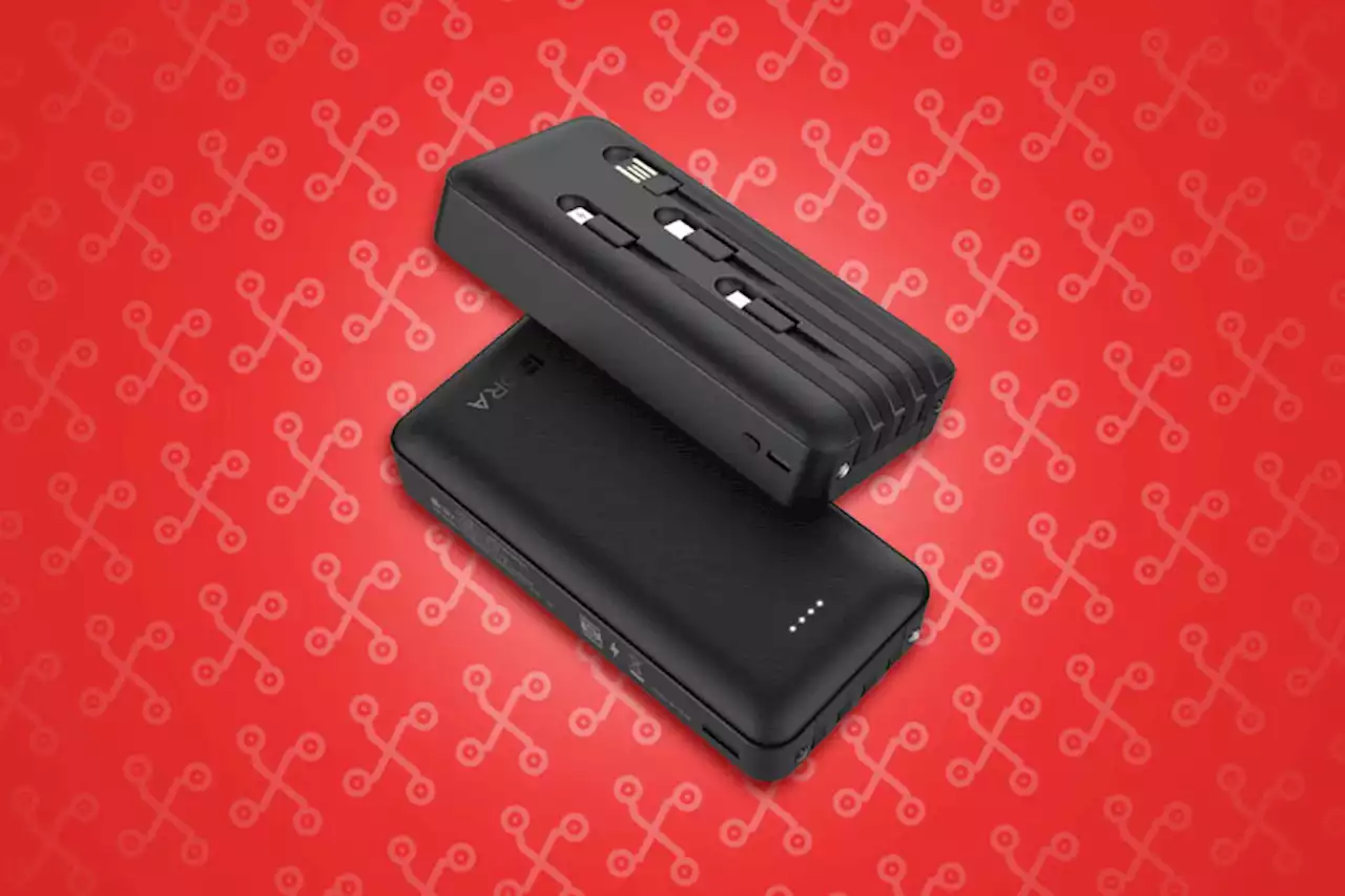 Esta powerbank tiene una capacidad brutal de 20,000 mAh y cuatro cables compatibles con múltiples dispositivos por solo 295 pesos