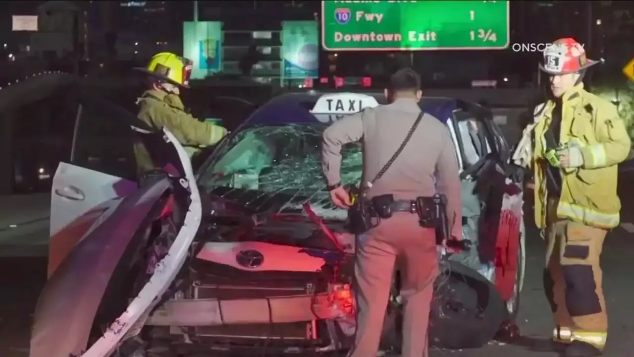 Suspect Arrested In Wrong-way Crash On 110 Freeway That Left Taxi ...