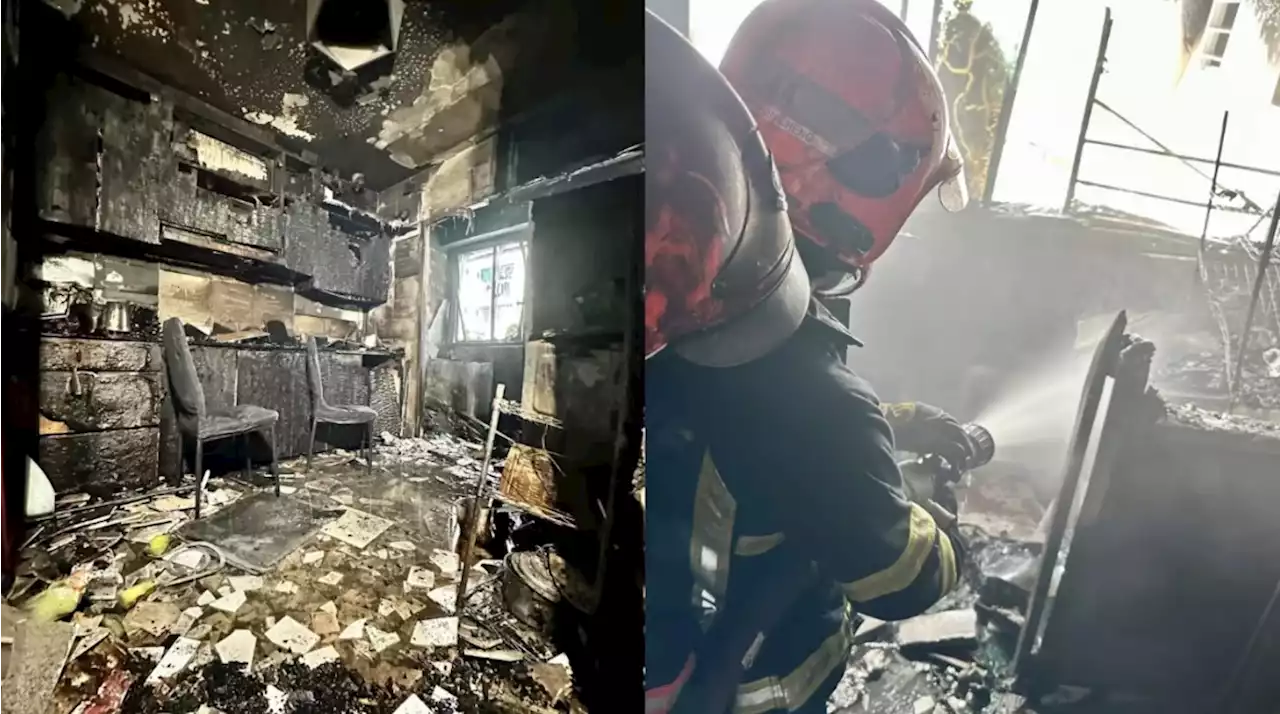 Choa Chu Kang HDB residents escape in the nick of time after blaze erupts in kitchen - Singapore News