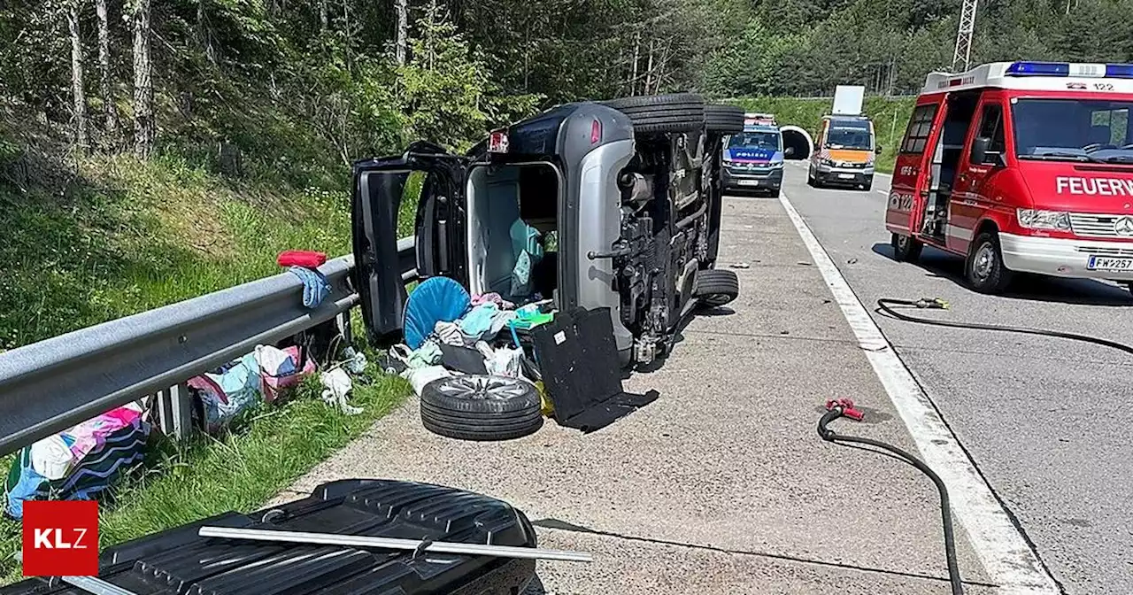 Kinder (1 und 9) im Pkw - Urlauberreiseverkehr: Familie bei Unfall auf A 10 verletzt