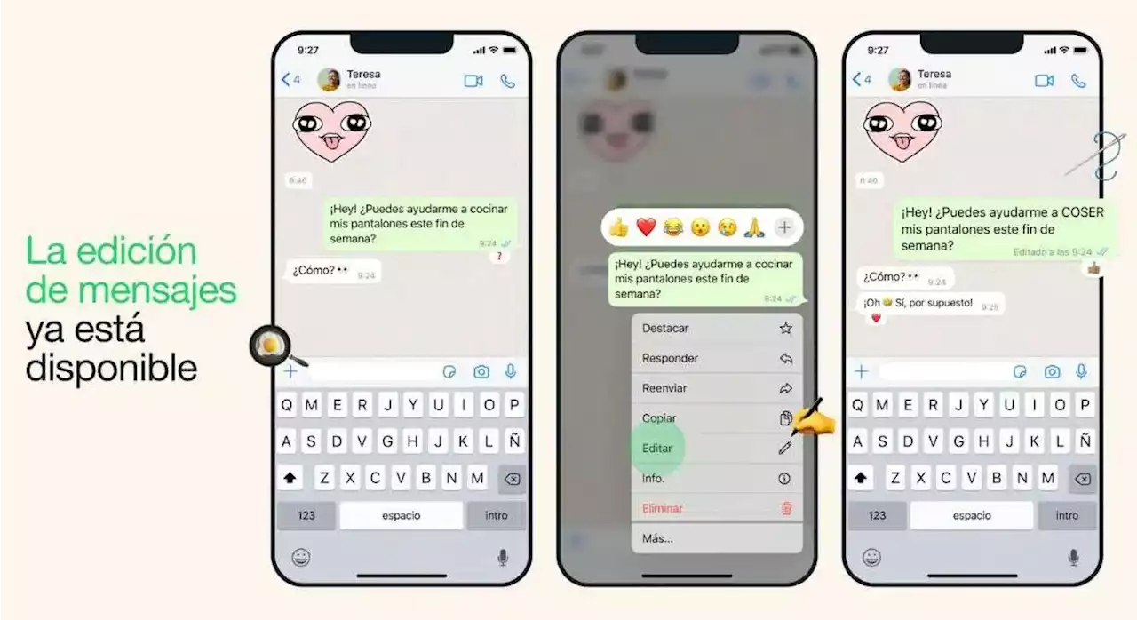 Nueva función de WhatsApp: editar mensajes - Marketing Directo