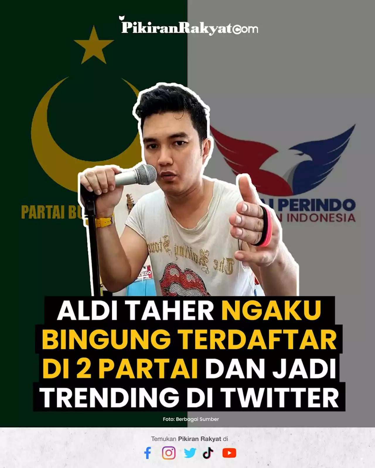 Setelah Bingung Kenapa Terdaftar di 2 Partai, Aldi Taher Kini Bingung Kenapa Dia Trending di Twitter