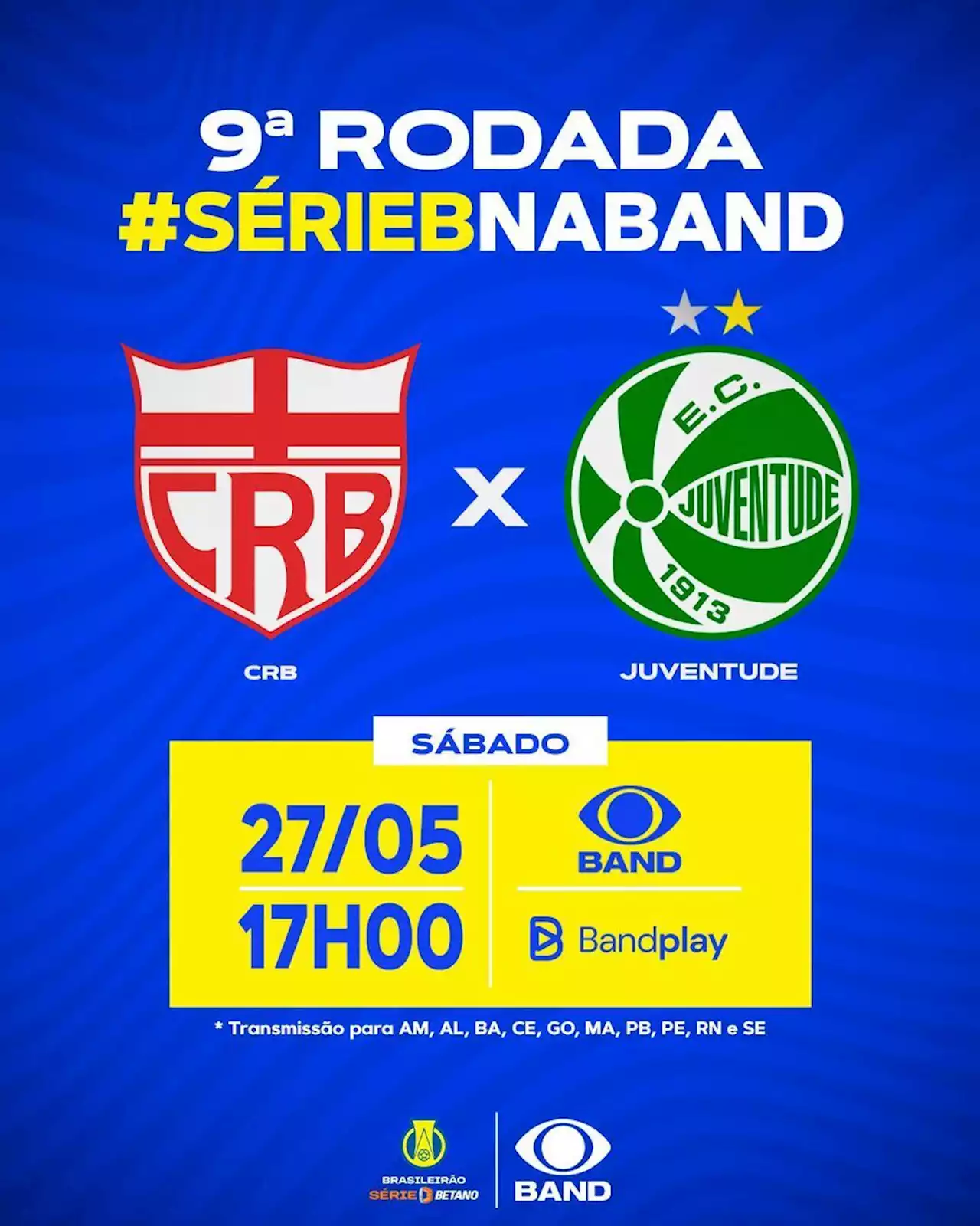 Ao vivo - CRB x Juventude - Brasileiro Série B 2023 - Acompanhe todos os lances