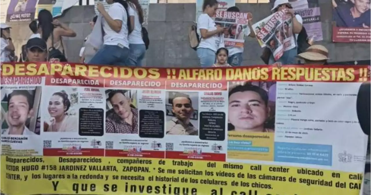 Jalisco: Suman 6 desaparecidos en call center de Zapopan; familias vuelven a marchar