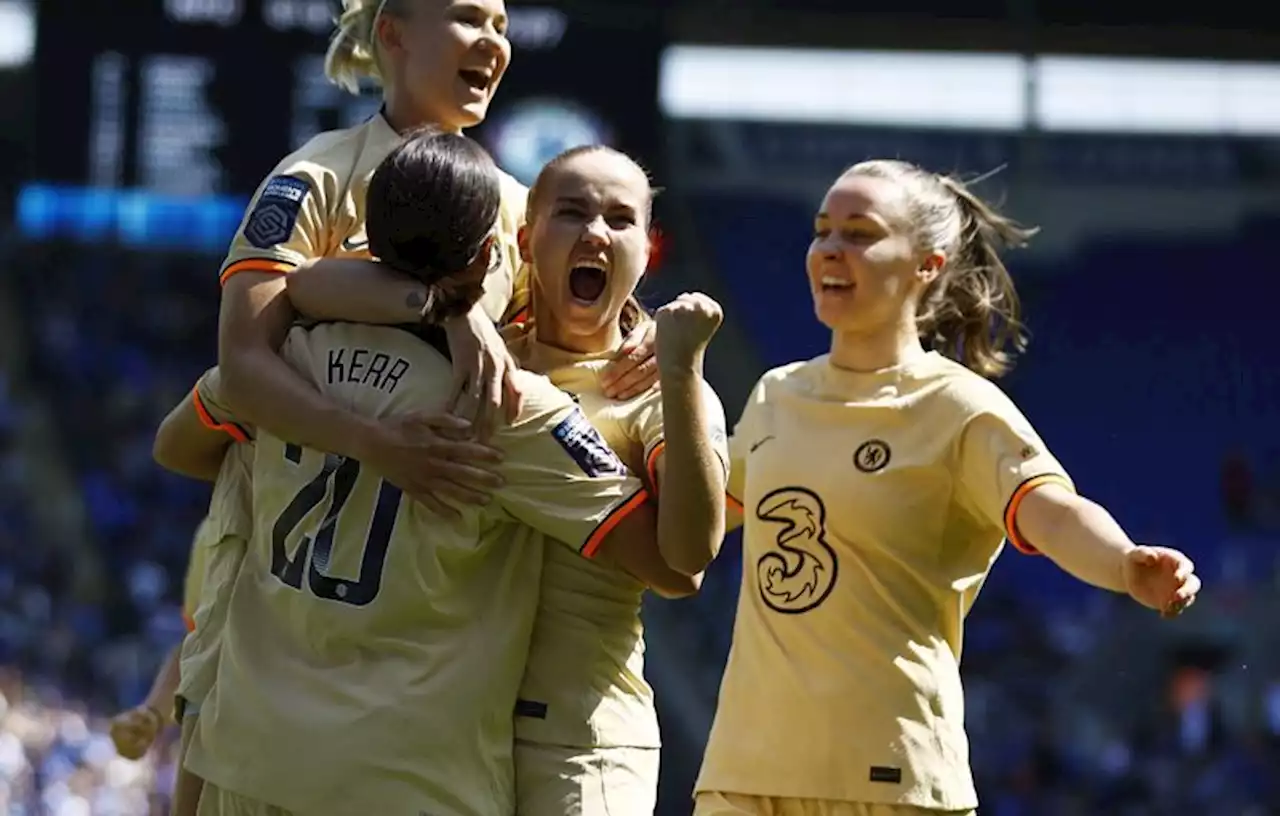 Soccer-Kerr nets double as Chelsea crowned WSL champions, Reading relegated