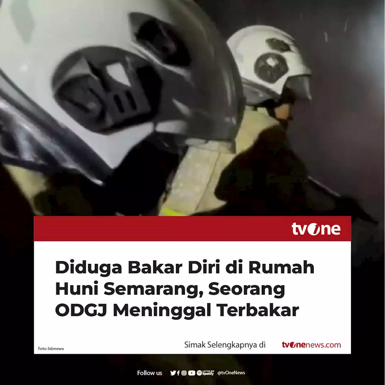 Diduga Bakar Diri di Rumah Huni Semarang, Seorang ODGJ Meninggal Terbakar