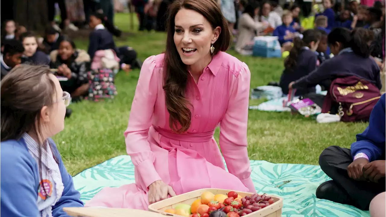 La principessa Kate in rosa per il picnic - a sorpresa - al Chelsea Flower Show