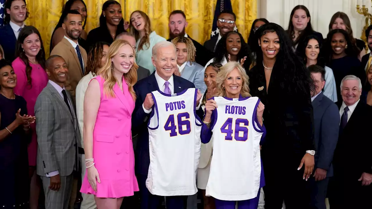 LSU freshman Sa'Myah Smith OK after fainting during White House ceremony