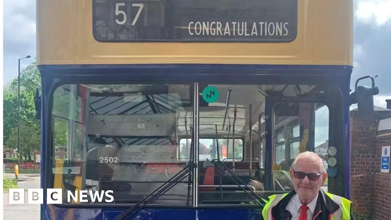 Longest-serving West Midlands bus driver retires after 56 years