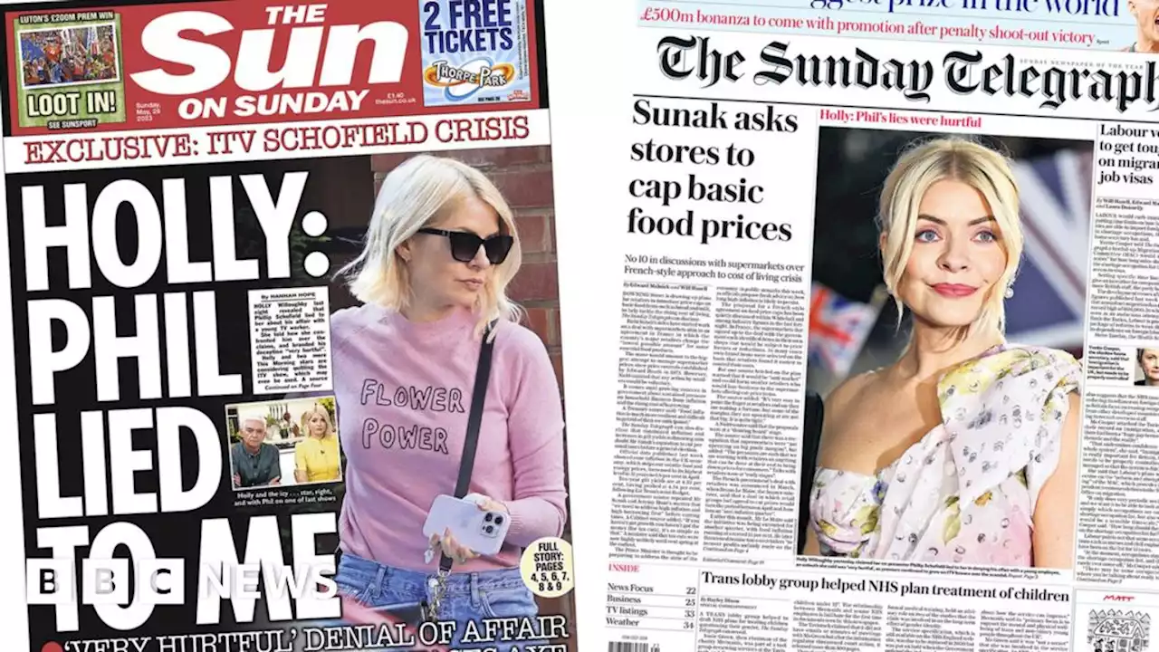 Newspaper headlines: 'Phil lied to me' and 'plans to cap food prices'