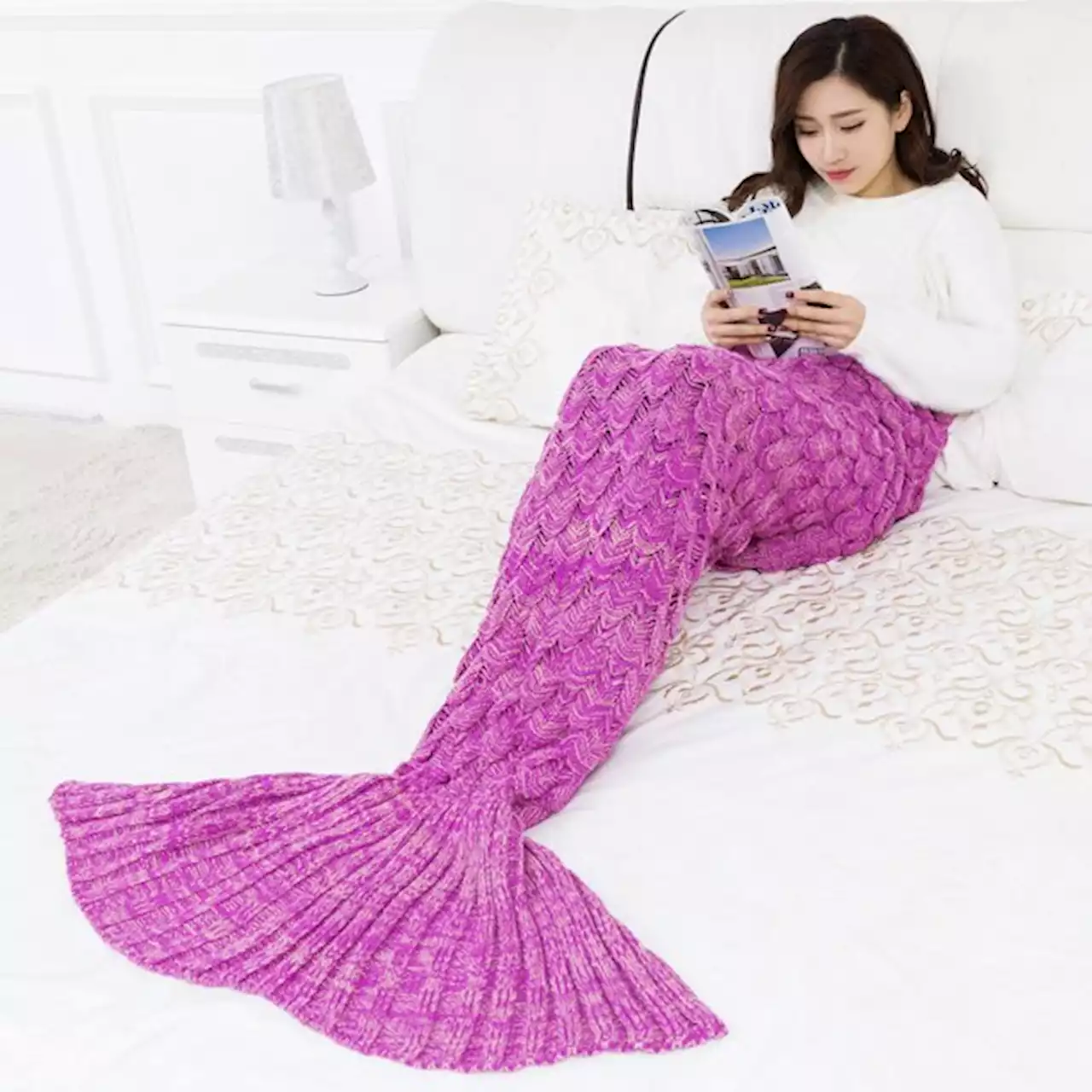 Channel Your (Cozy) Little Mermaid With This $21 Mermaid Blanket