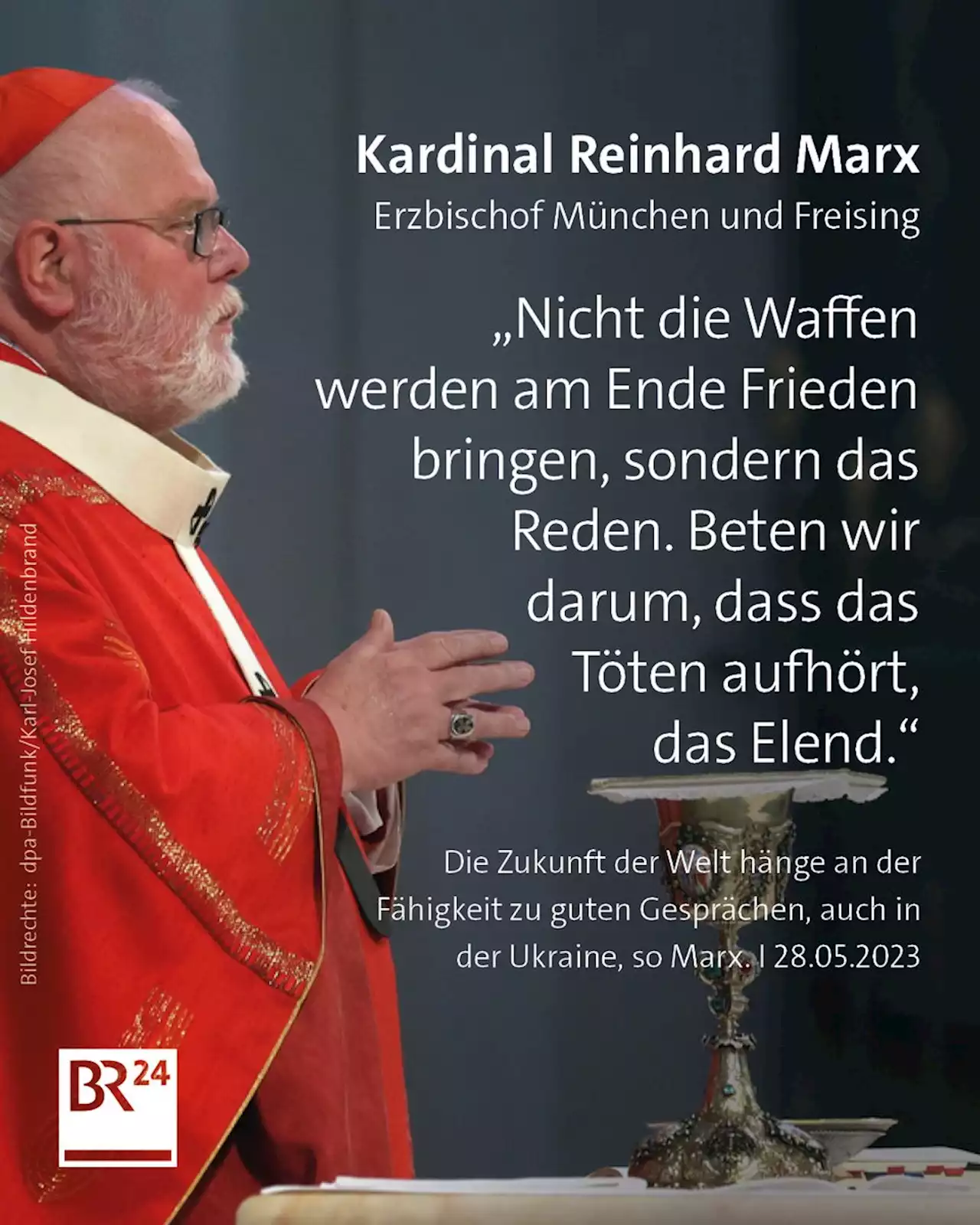 Marx zu Ukraine: 'Nicht Waffen werden Frieden bringen'