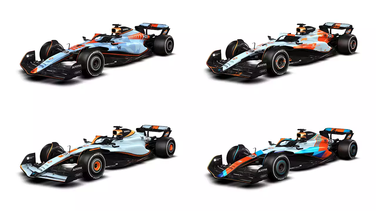 Williams Racing Letting Fans Vote On Gulf Livery To Run At 3 Races This Season | Carscoops