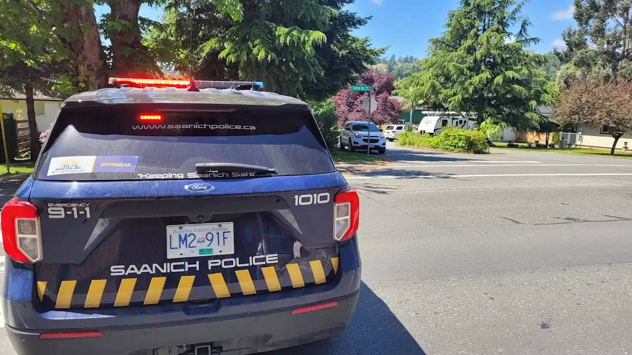 Cyclist taken to hospital with non-life-threatening injuries in Saanich collision