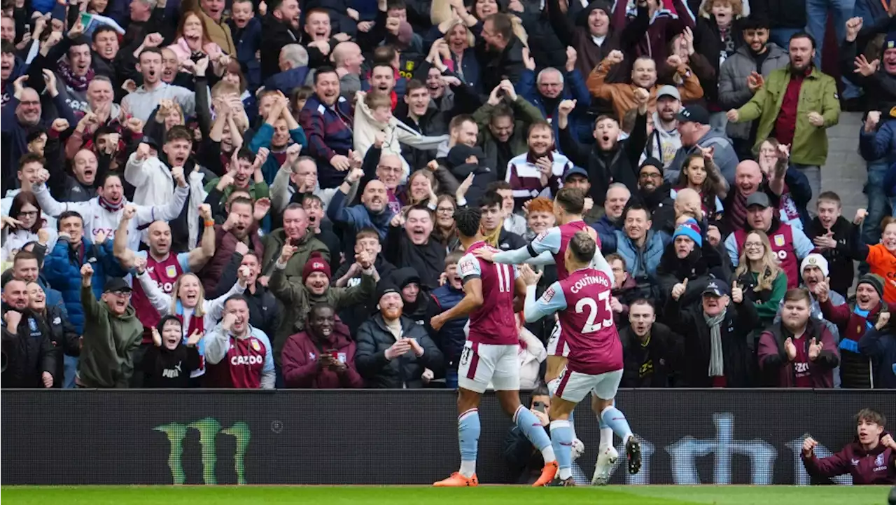 Aston Villa ends 13-year European exile after beating Brighton 2-1