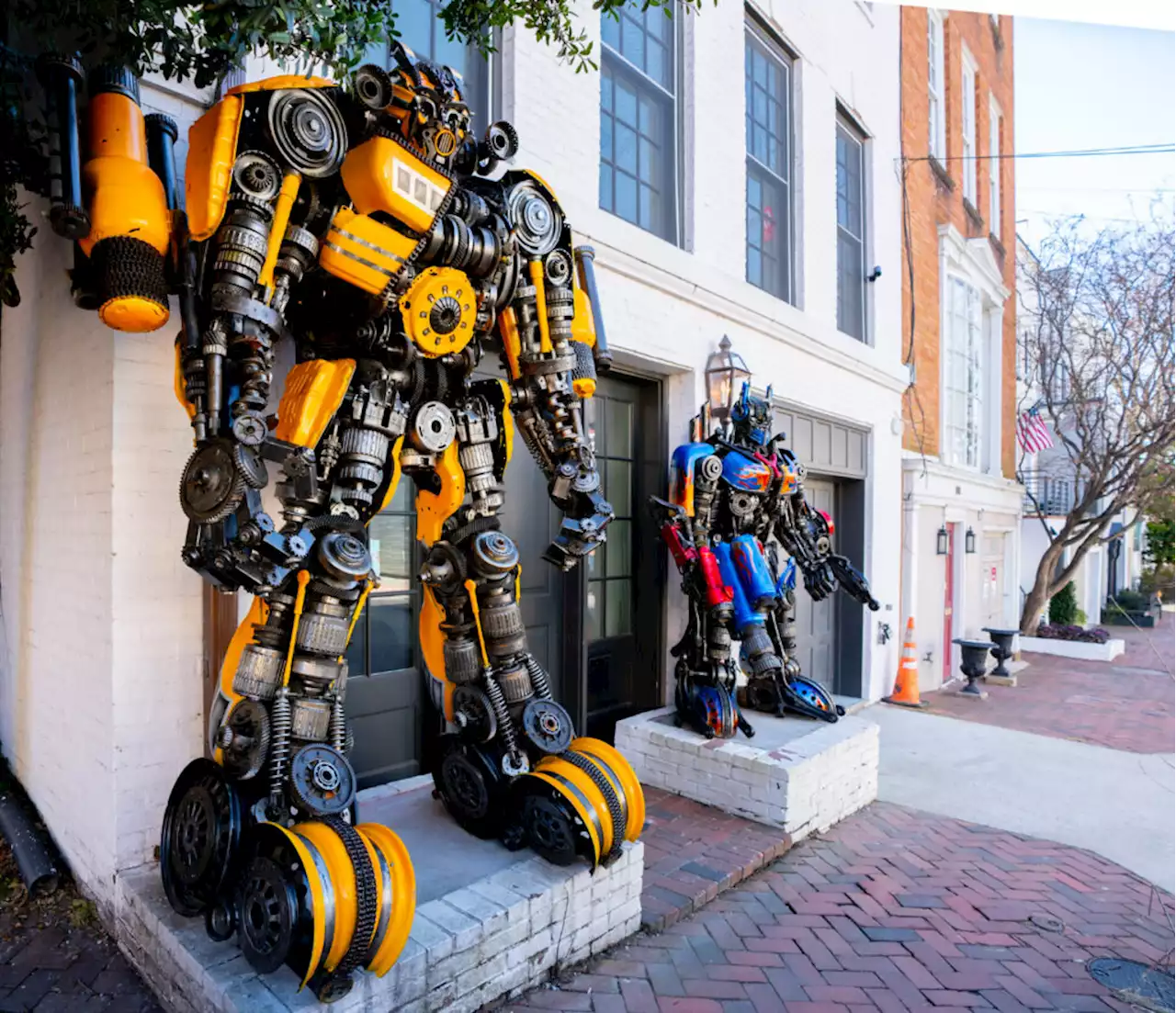 Optimus Prime Speaks To Defend Georgetown Transformers Sculptures, But Suffers Defeat