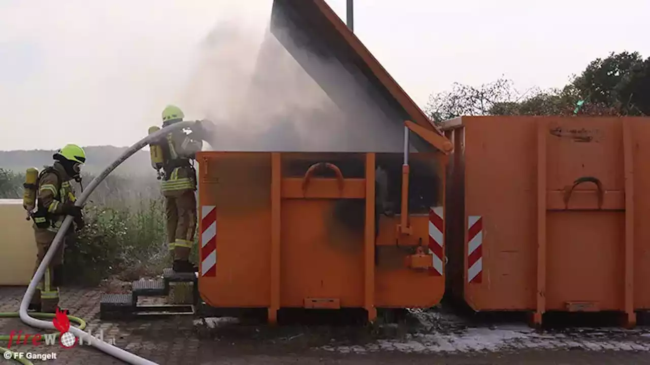 D: Containerbrand neben der Feuerwehr in Gangelt