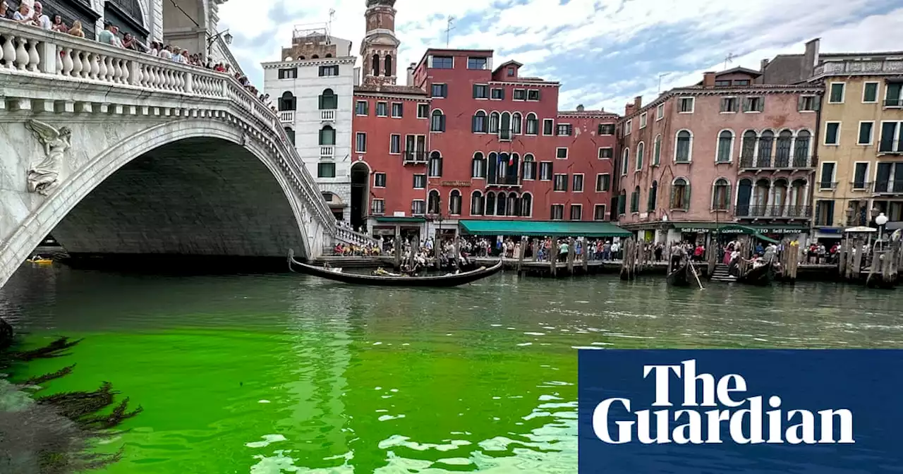 Venice police investigate source of bright green liquid in Grand Canal