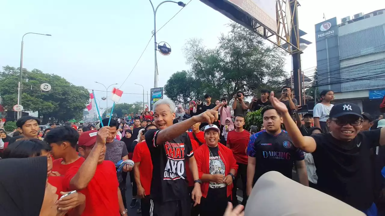 Ganjar Pranowo Lari Pagi Bareng Relawan dan Warga Serang, Diteriaki Presiden