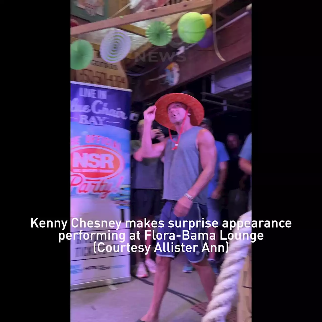 Kenny Chesney makes surprise appearance performing at Flora-Bama Lounge