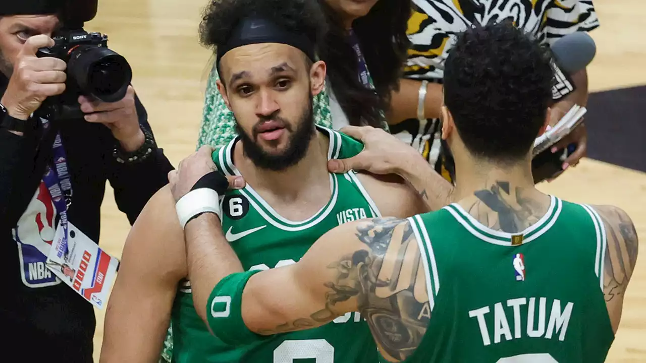 Derrick White's Reaction to Epic Game 6 Buzzer-Beater Was On-Brand