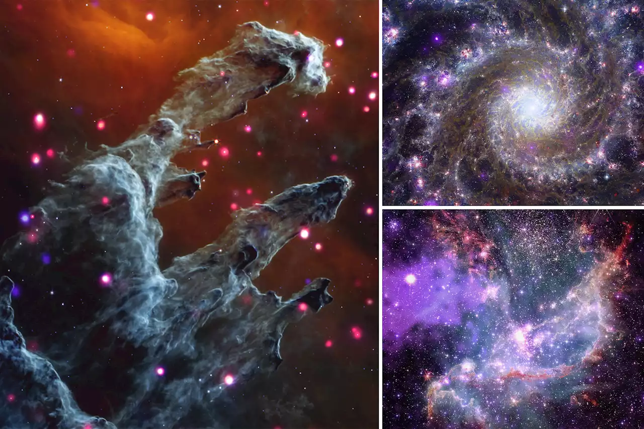 NASA combines data from James Webb Telescope, observatory to present dazzling views of outer space