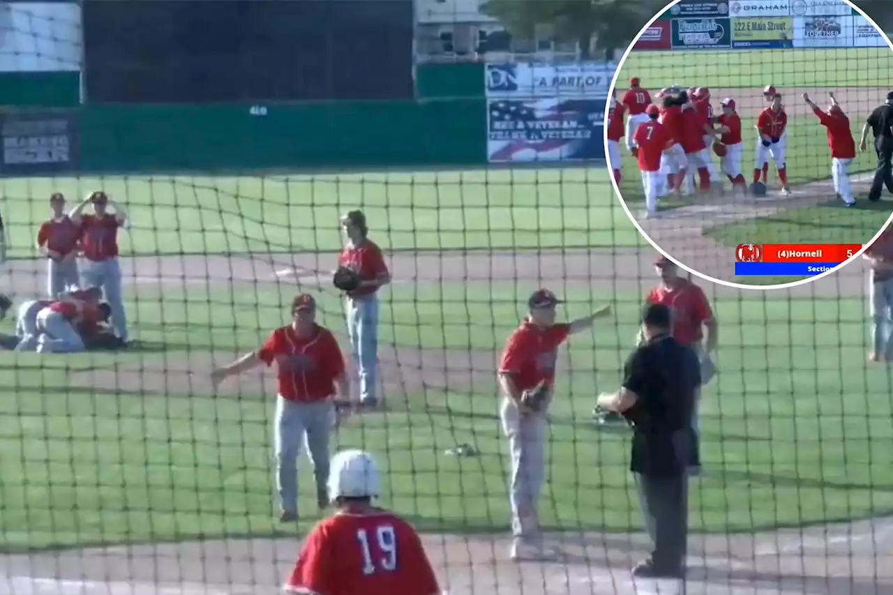 NY high school loses championship while celebrating dropped strike three in bizarre ending