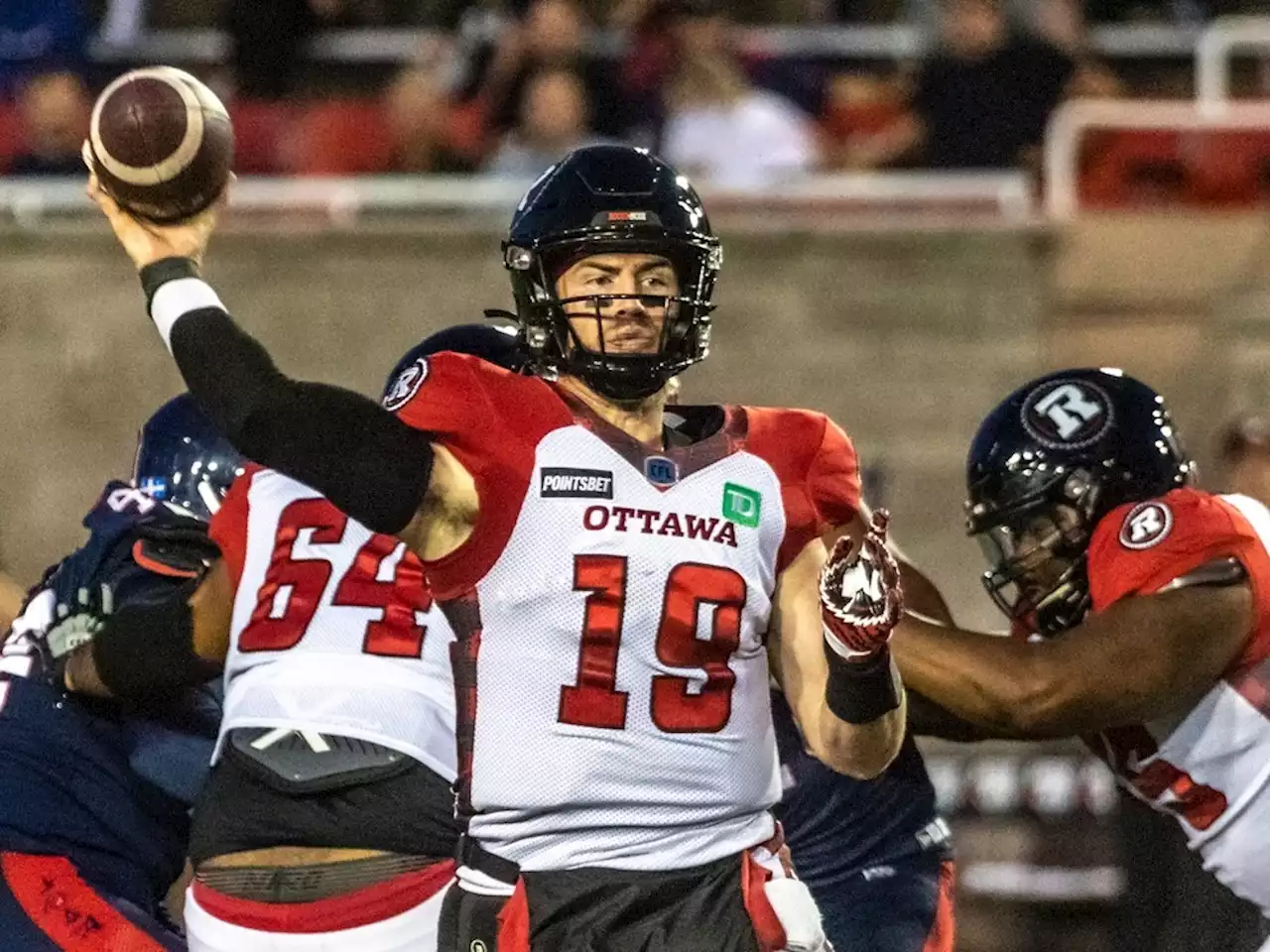 Redblacks QB Nick Arbuckle finds happiness in Ottawa, Money Hunter and Shaq Evans out with injuries