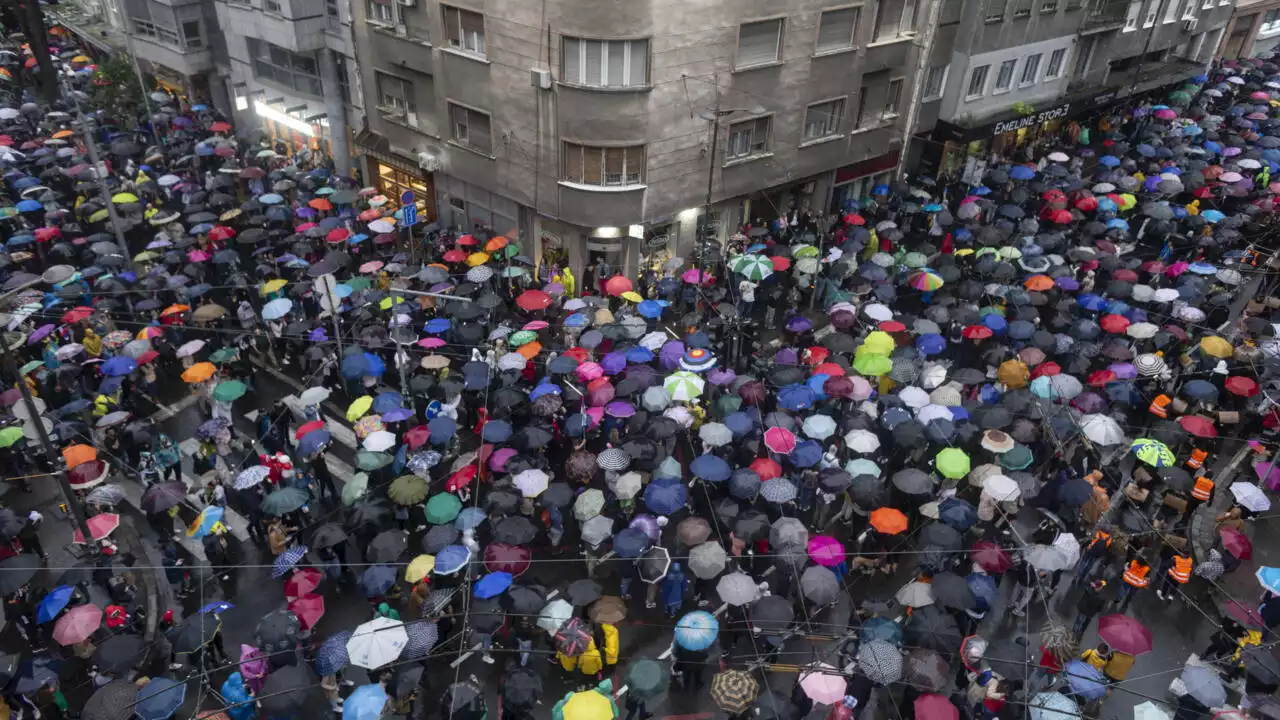 Serbie: une nouvelle manifestation contre la violence vise la télévision nationale