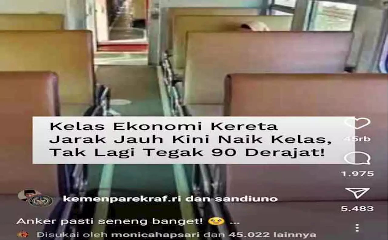 Kursi Tegak Kereta Ekonomi bakal Dirombak Total, Ini 5 Modifikasi Barunya nanti