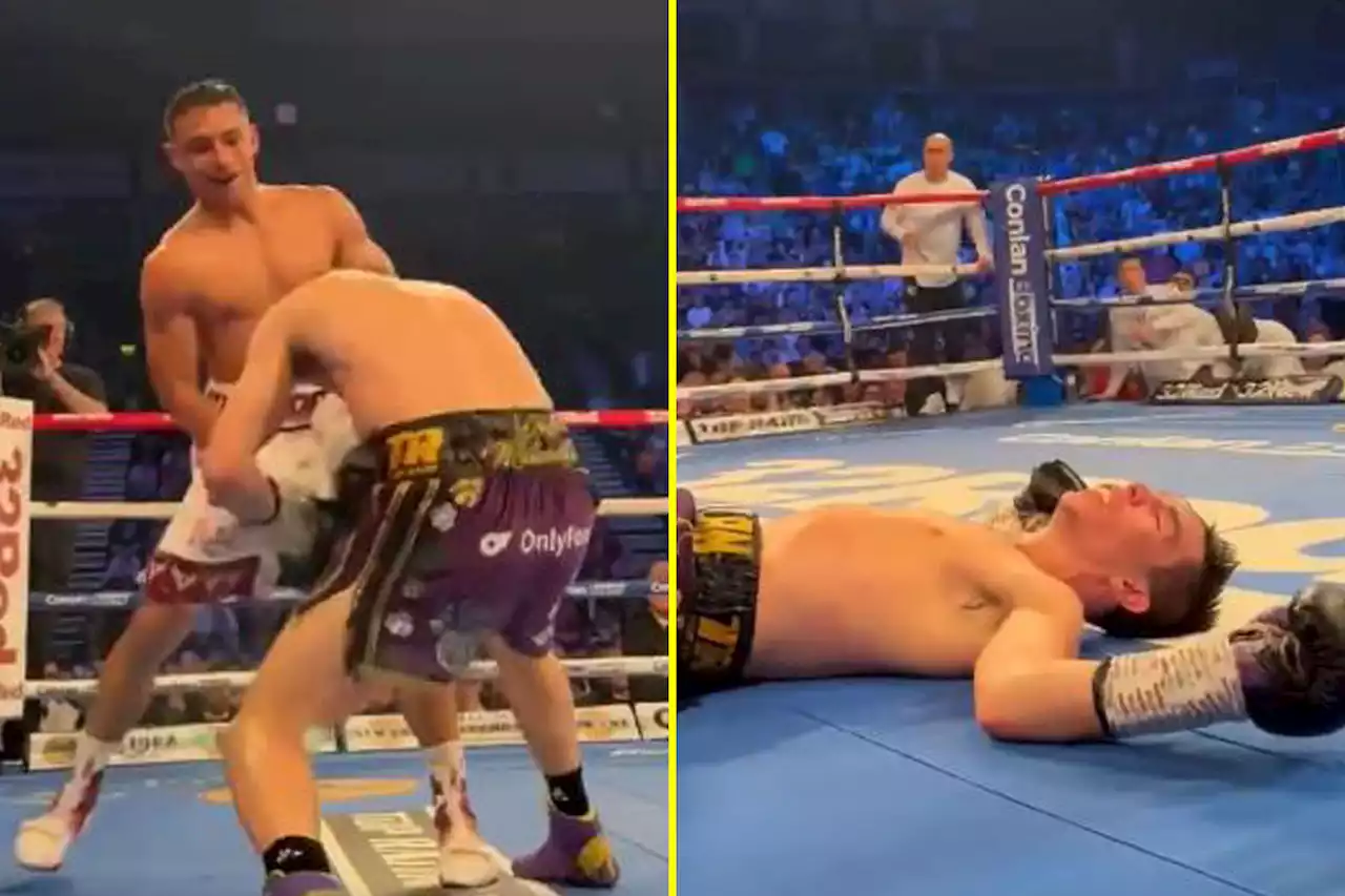 Ringside footage shows Lopez's KO of Conlan with vicious uppercut