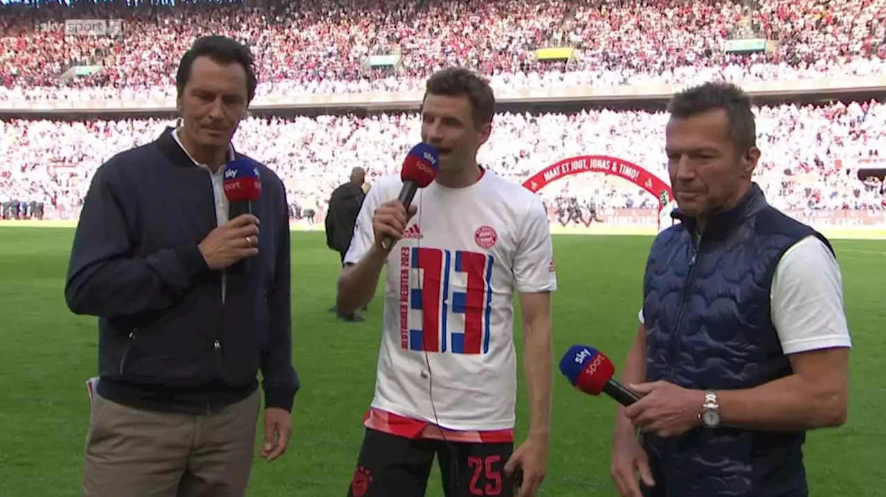 Thomas Muller stunned as Bayern board sacked during his interview despite title win