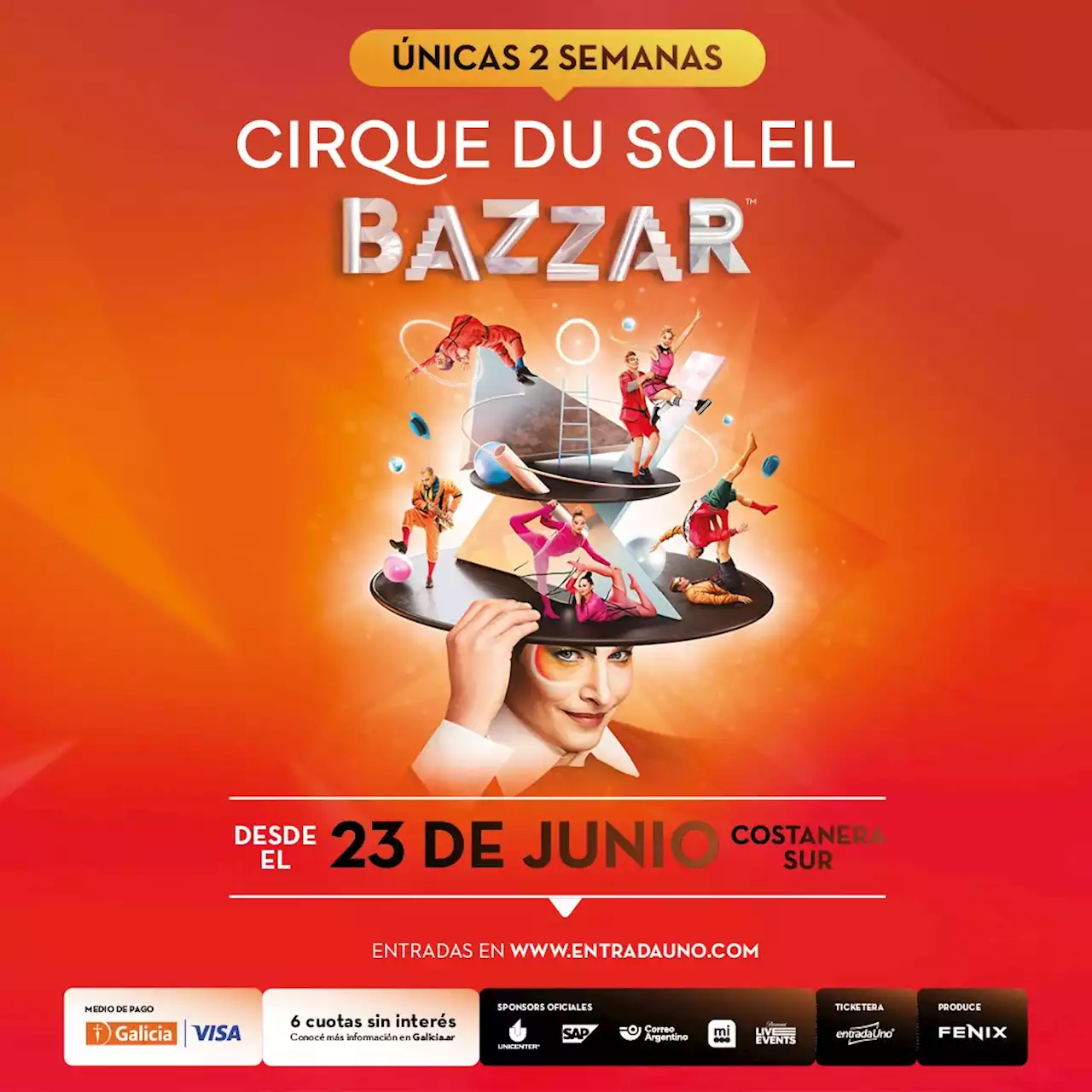 Entradas para Cirque du Soleil BAZZAR en Buenos Aires, Argentina en Costanera Sur | Cirque du Soleil