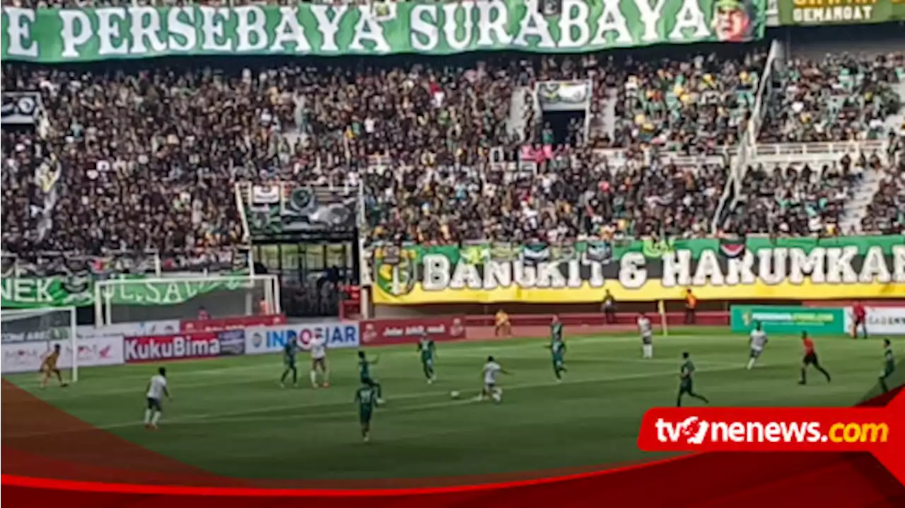 Babak Pertama Laga 730 Game, Persebaya Unggul 1-0 Lawan Bali United