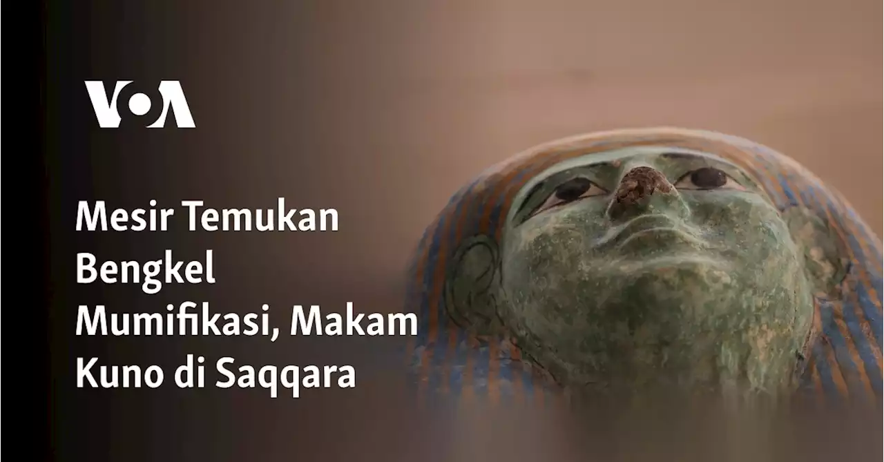 Mesir Temukan Bengkel Mumifikasi, Makam Kuno di Saqqara