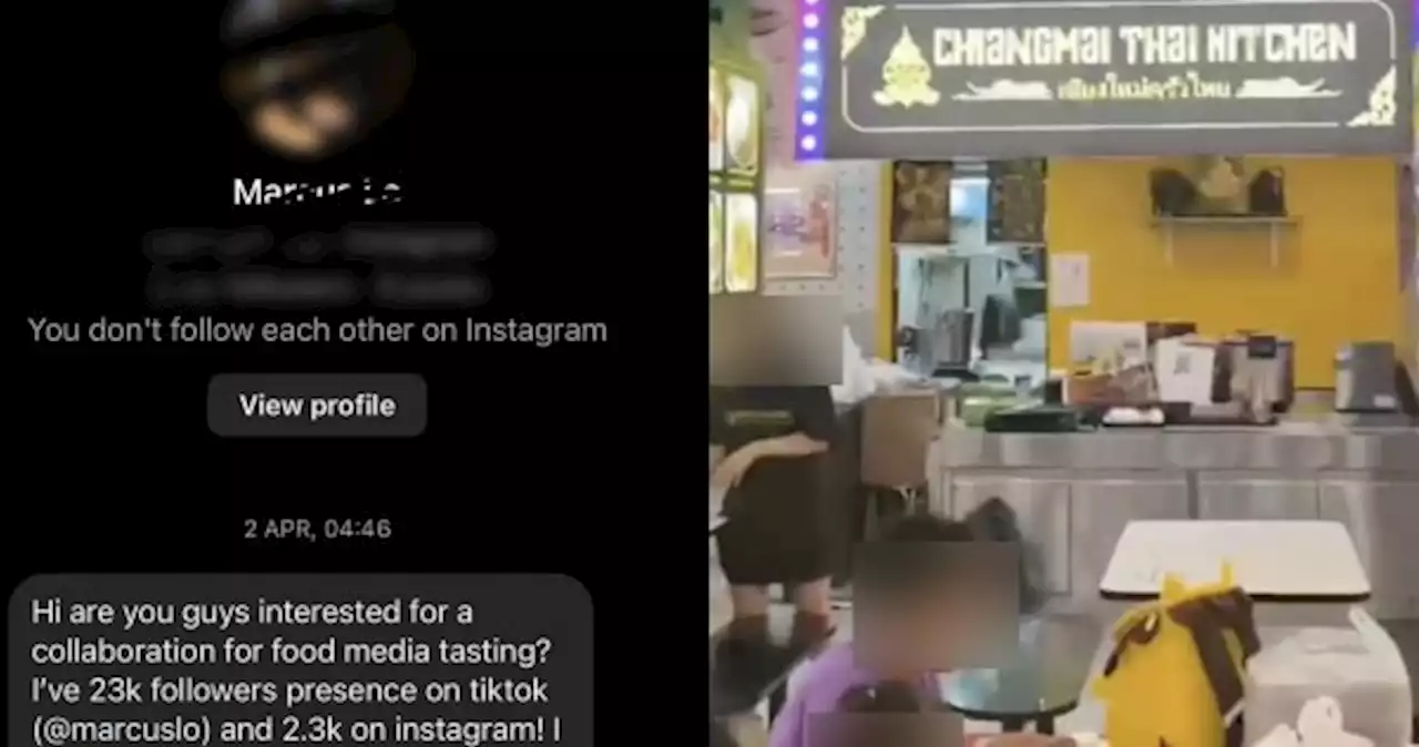 'Don't ruin my life': Influencer refutes Thai eatery's accusations he ghosted them on promised collab after free meal