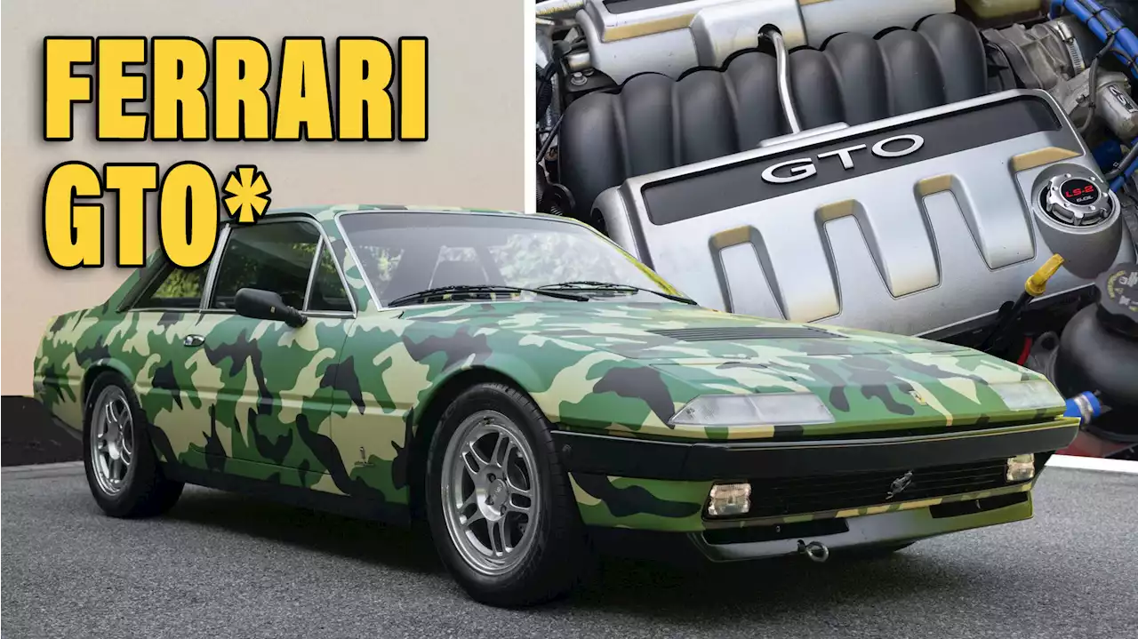 Turn The Purists Purple With This Pontiac-Powered, Camo-Wrapped Ferrari 412 GTO | Carscoops