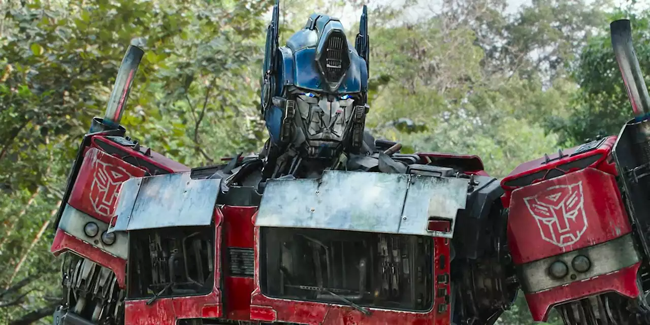 Optimus Prime and Primal Face Unseen Threats in 'Transformers: Rise of the Beasts' Image