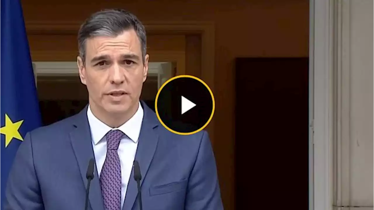 Pedro Sánchez adelanta las elecciones generales al 23 de julio