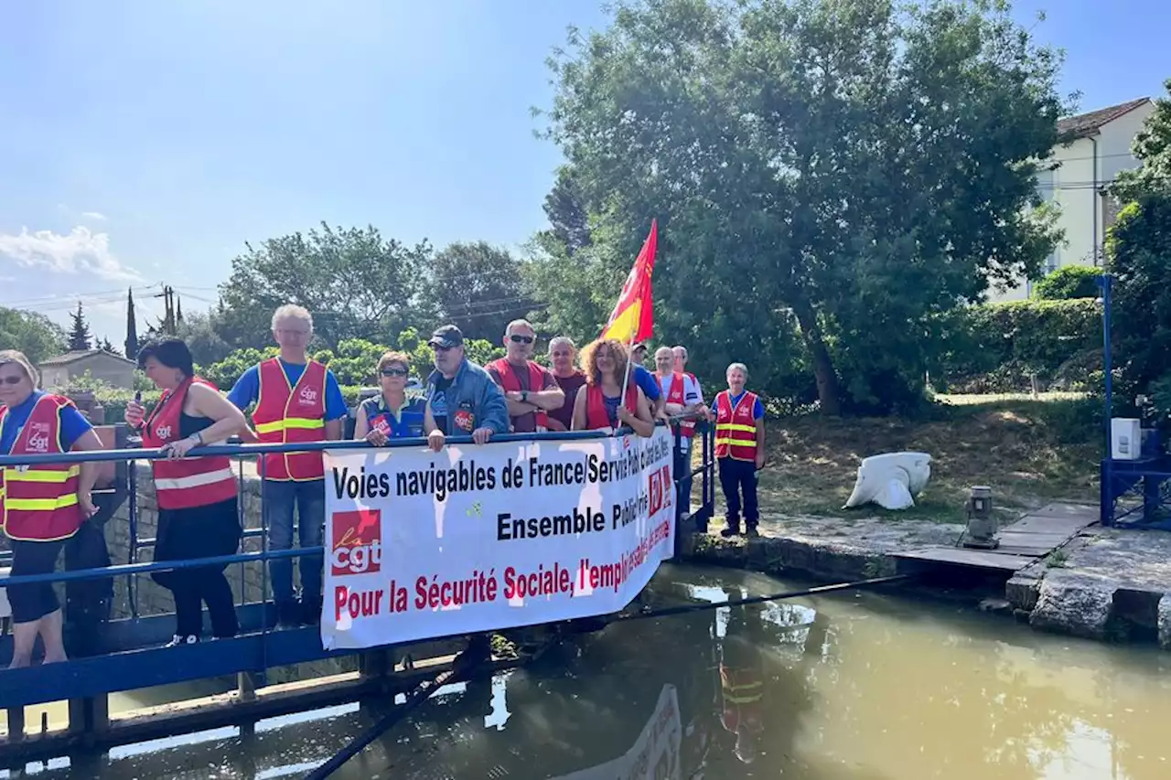 Canal du midi : débordement de colère chez les éclusiers de VNF, ils manifestent dans l'Aude