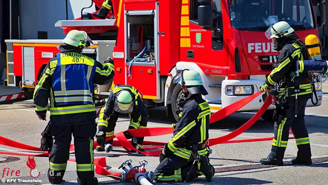 Bayern: 150-Kräfte-Übung in Traunreut → Brand in einer Industriehalle mit zahlreichen Vermissten