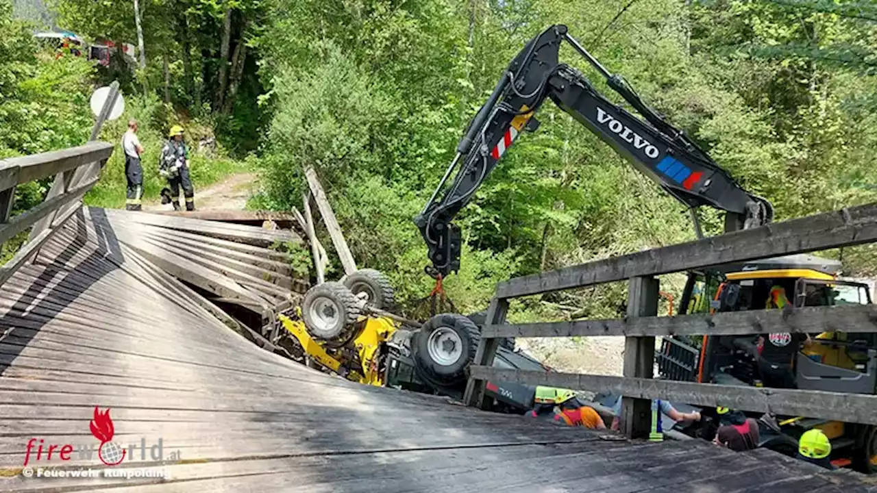 Bayern: Brücke hält Lader in Ruhpolding nicht stand und bricht ein