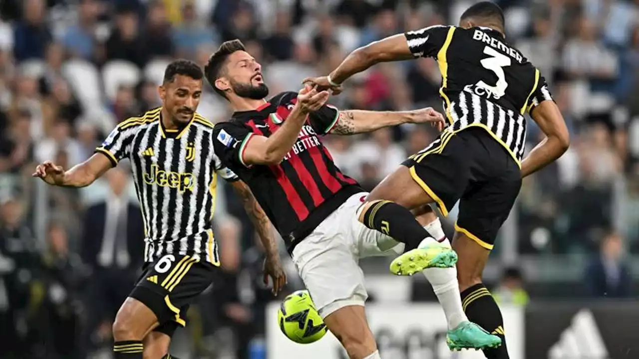 Juve-Milan, le pagelle: Giroud mostruoso come Hulk, 7. Chiesa involuto, 5