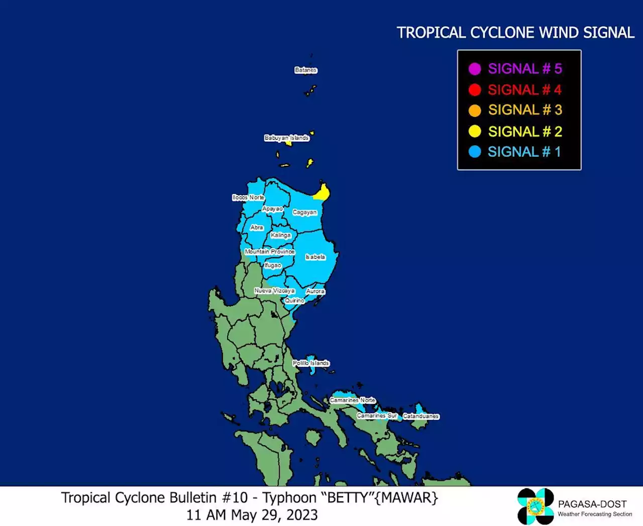 Signal No. 2 up in Batanes, some parts of Cagayan as Betty slows down