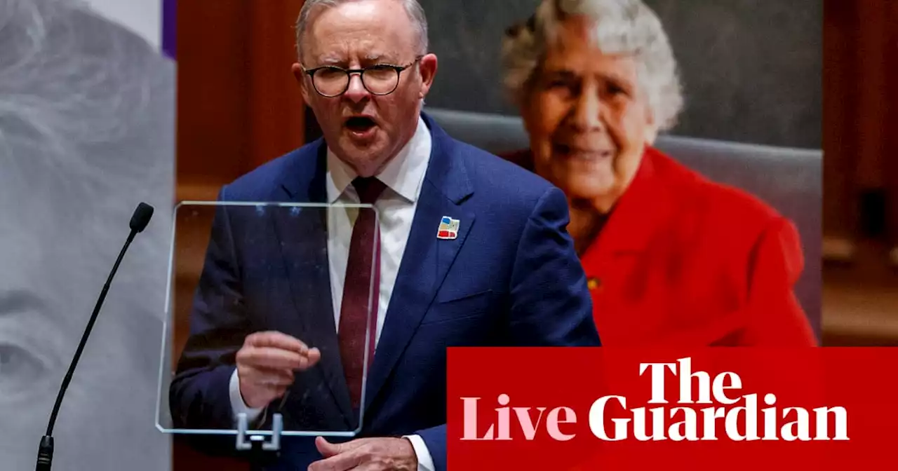 Australia politics live: Albanese says voice vote can make nation ‘even greater’; poll urges housing action