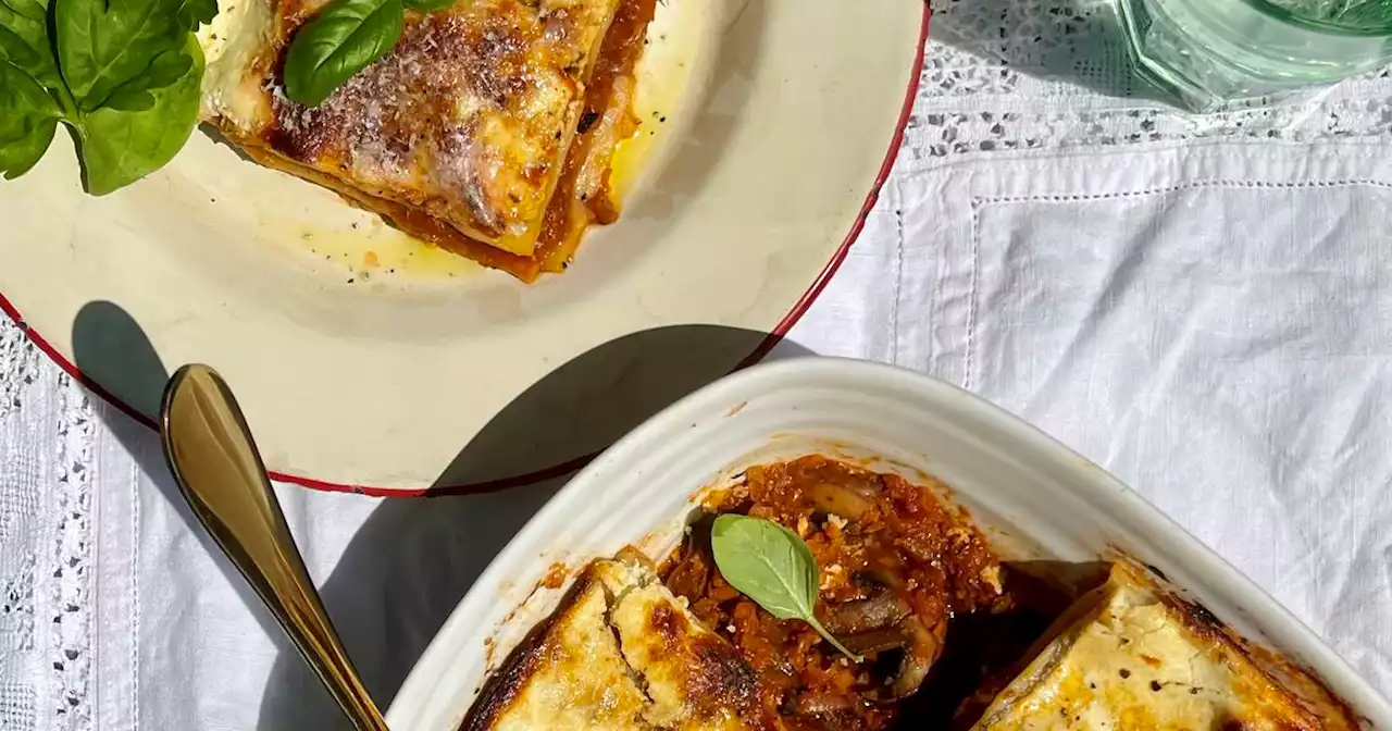 Mushroom lasagne